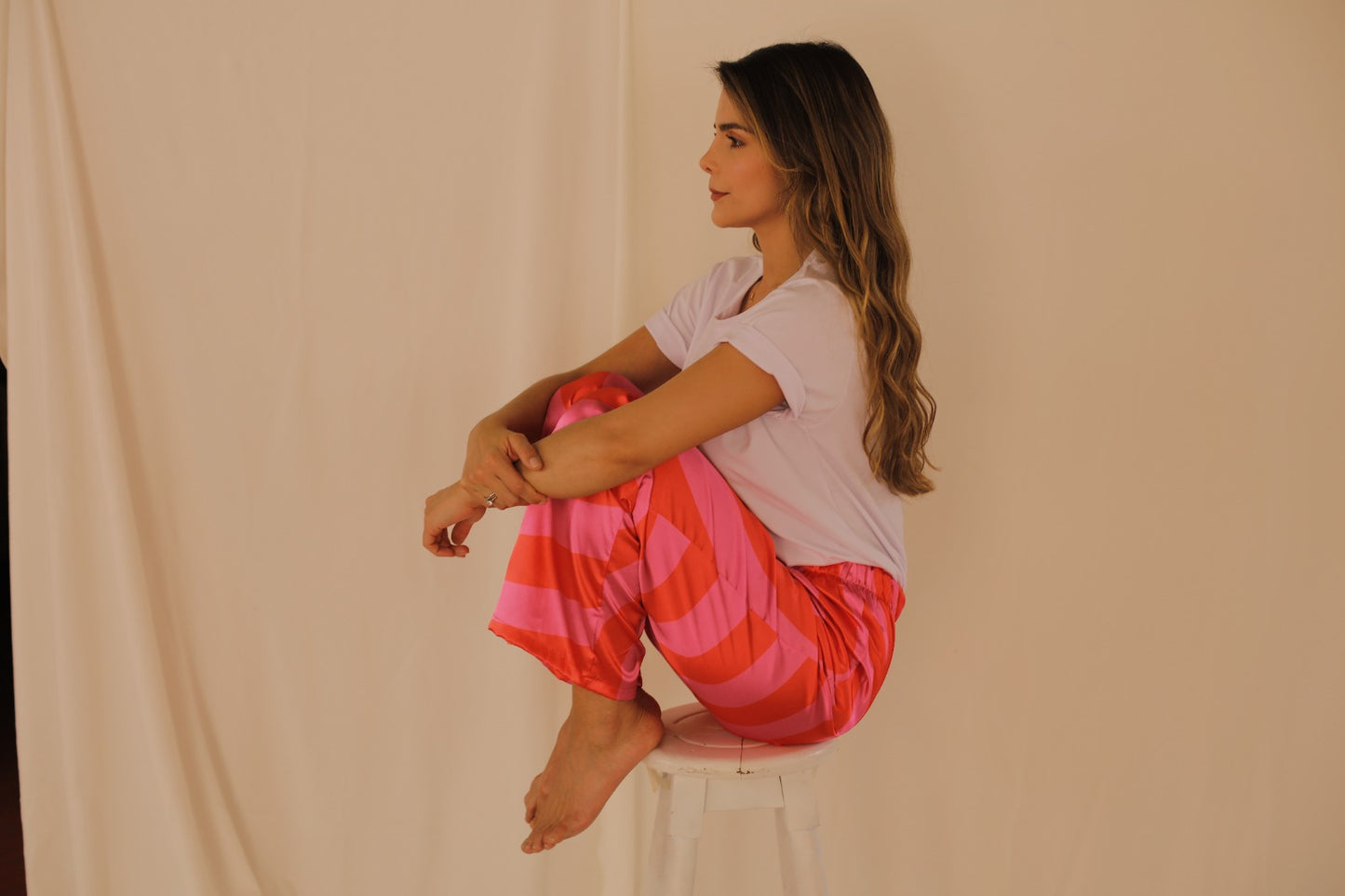 Pijama Pantalón Rojo - Fucsia - Camiseta Algodón Love Yourself