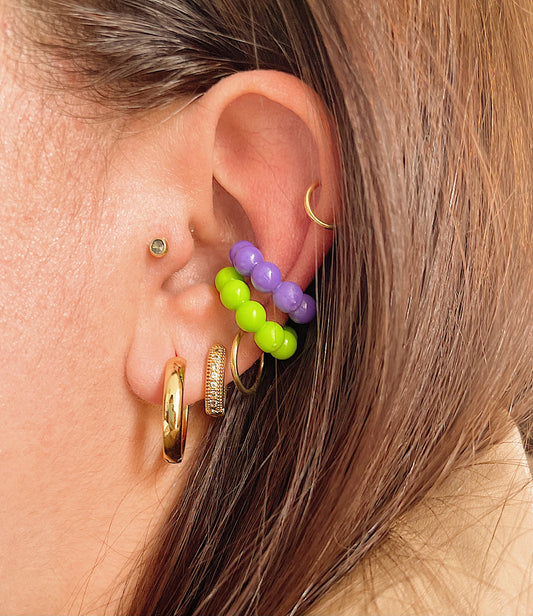 EarCuff de Balls - Morado - Plastico