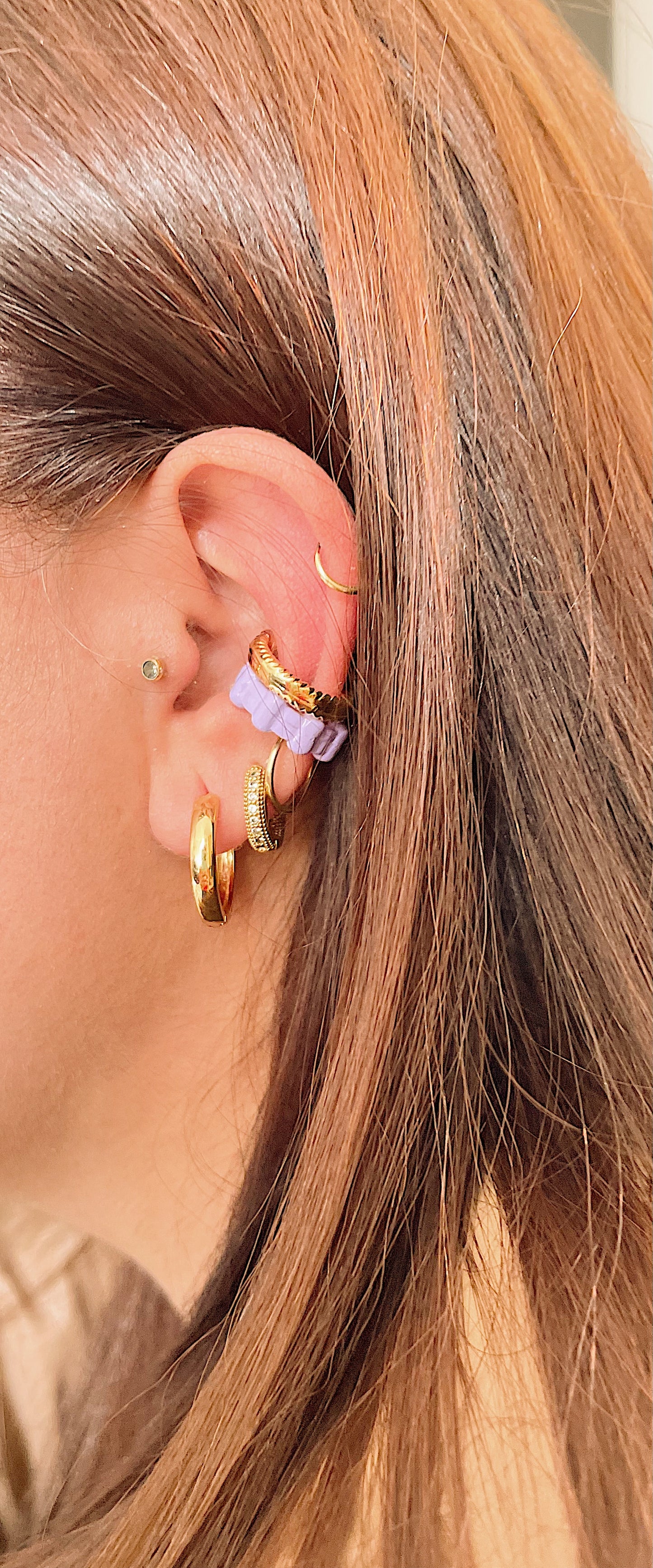 EarCuff de Herrajes - Lila - Acero