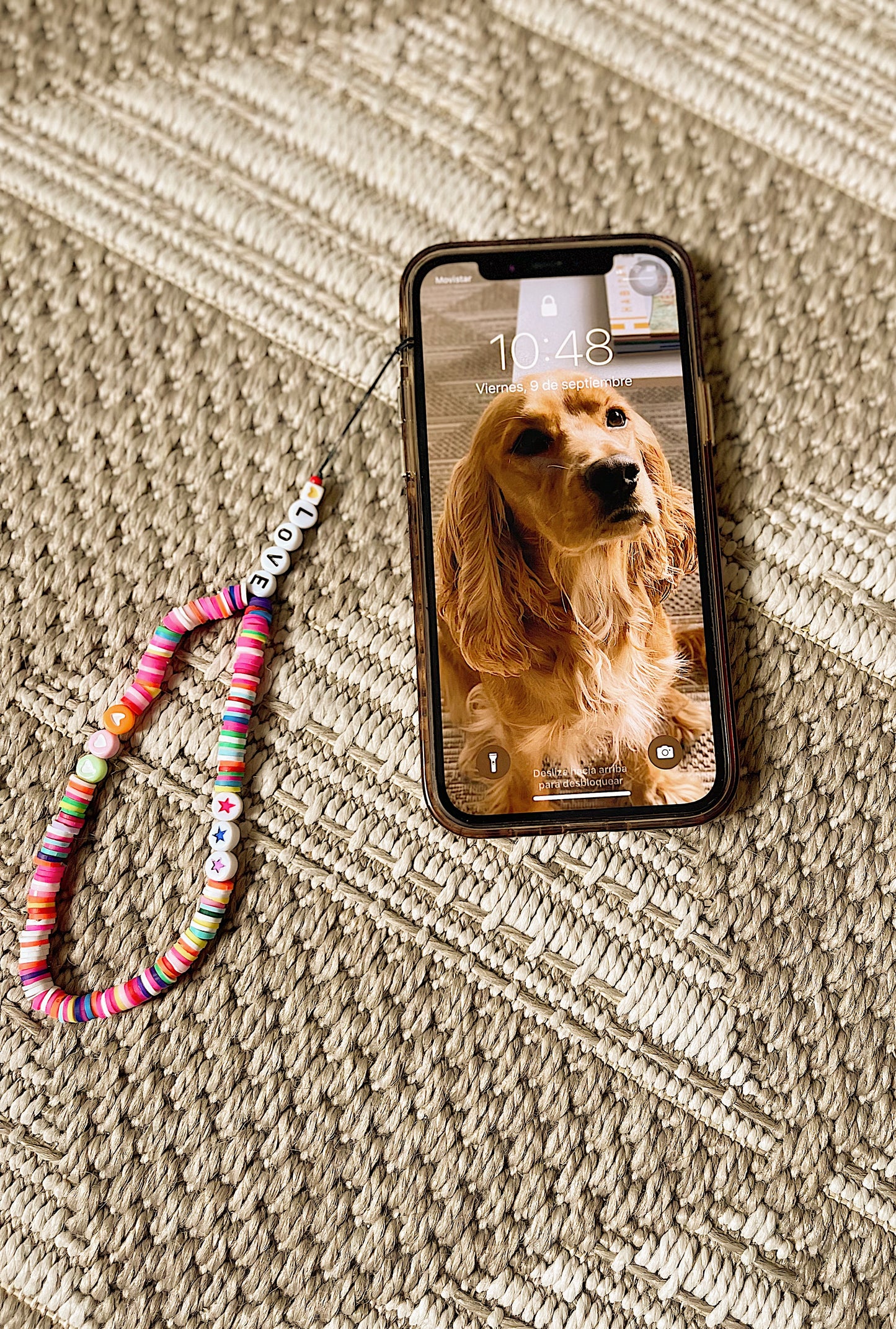 Phone Straps - Love - con estrellas y Apliques de Colores