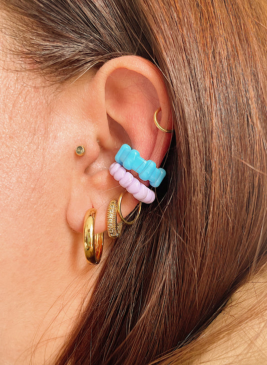 EarCuff de Herrajes - Azul - Plastico