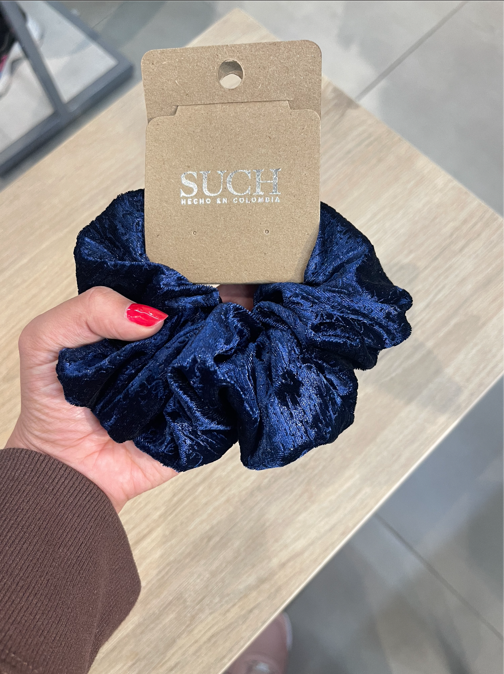 Scrunchie Azul Velvet