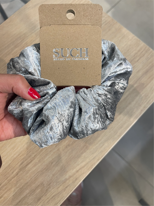 Scrunchie Plata Velvet