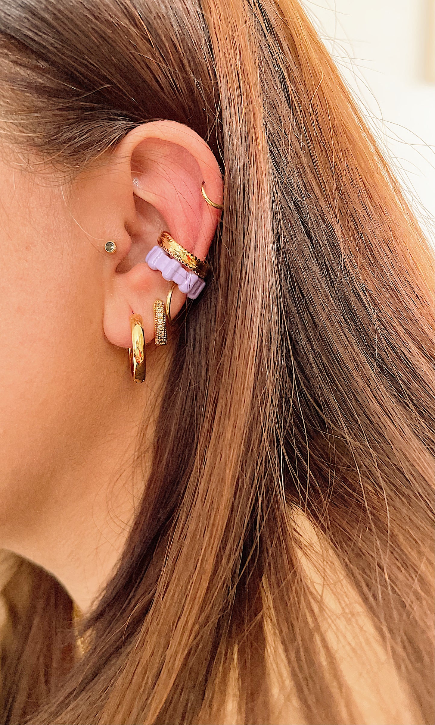 EarCuff de Herrajes - Lila - Acero