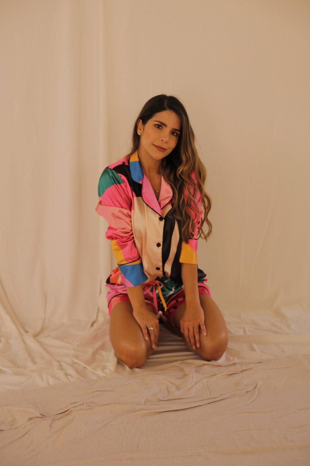 Pijama Fucsia - Camiseta Manga Larga - Short